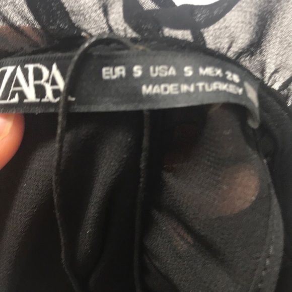 ZARA ruffled pleated halter top black size S - Picture 7 of 9